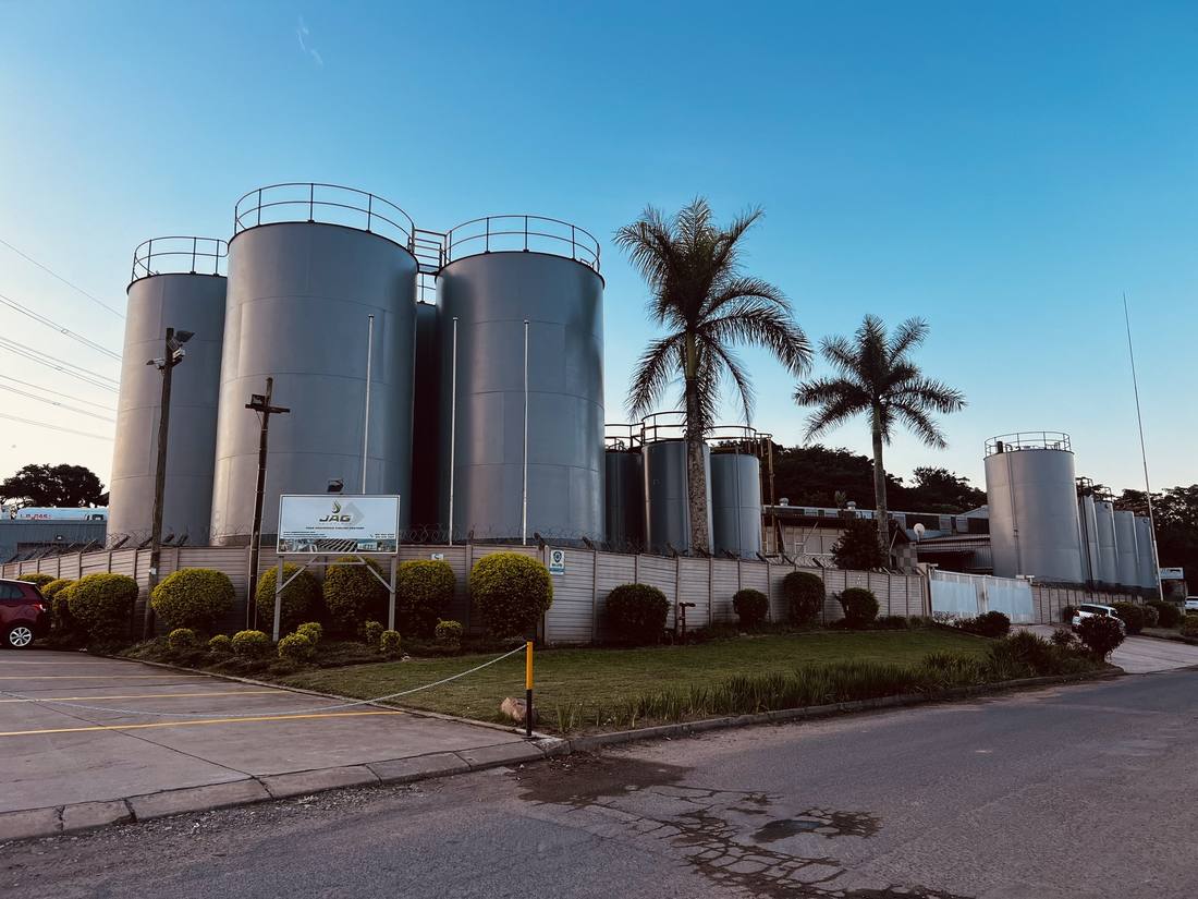 Storage tank farm exterior installation